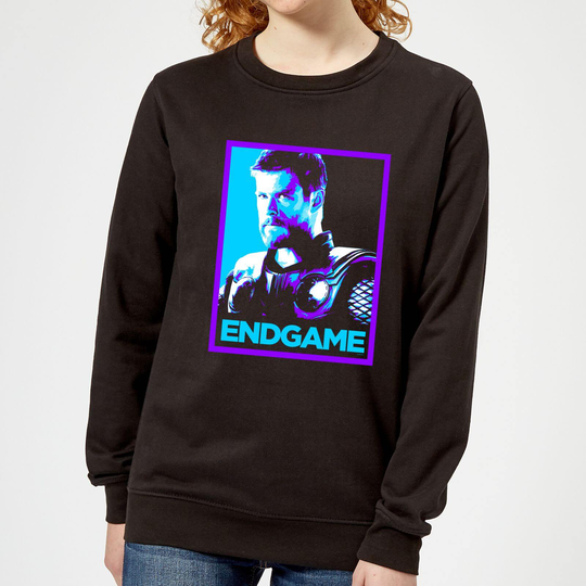 Avengers Endgame Thor Poster Women's Sweatshirt - Black - XS - Black