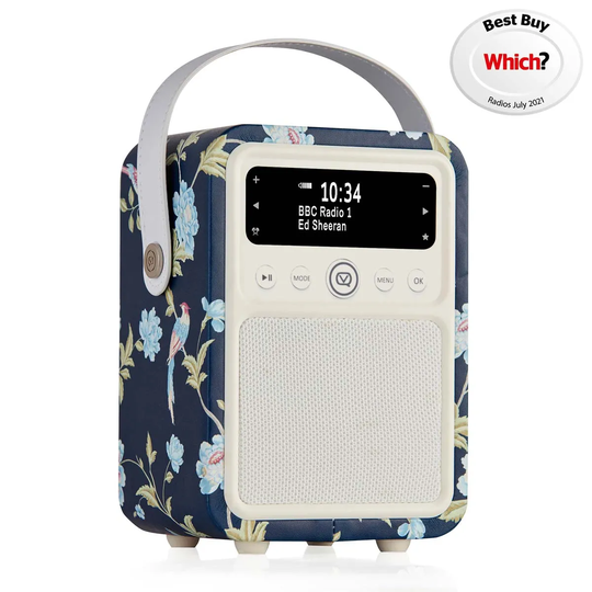 Viewquest Monty DAB/DAB+ Digital Radio & Bluetooth Speaker - Laura Ashley Elveden Navy