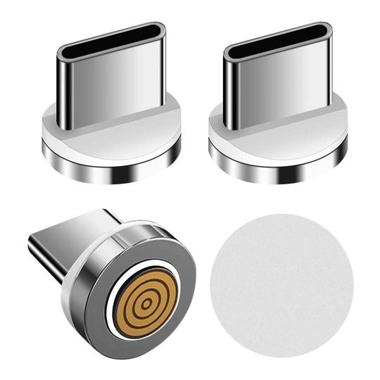 Magnetic Connectors, LAMA [3Pack/Round 7Pin] Magnetic Type C Adapters with Magnetic Holder for LAMA Round 7Pin Magnetic Fast Charging Sync Cable, No