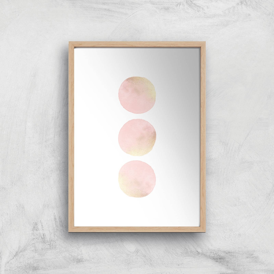 Three Moons Art Print - A2 - Wooden Frame