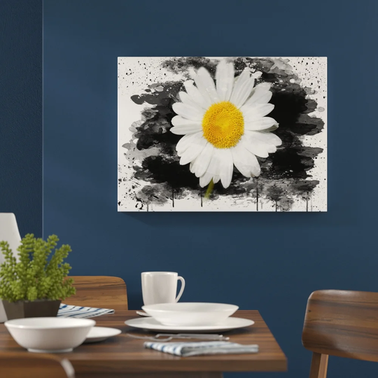 'Flower White Daisy' Graphic Art Print Poster