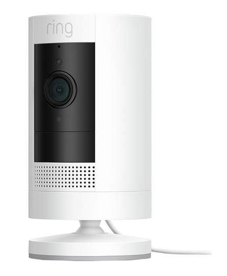 Ring Stick Up Cam Plug-In Security Camera - White