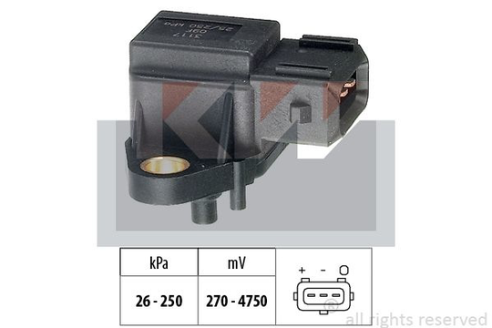 Air Pressure Sensor, height adaptation Made in Italy - OE Equivalent 493117 KW 493117