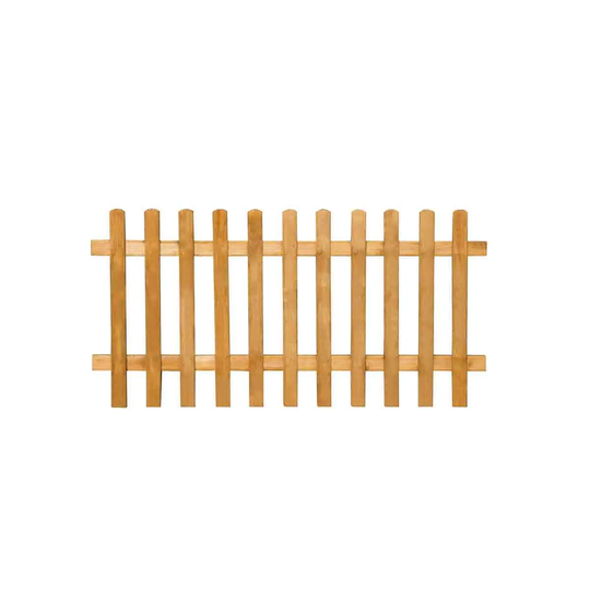 Forest Garden 2'11'' x 6' (90 x 183cm) Pale Picket Fence Panel