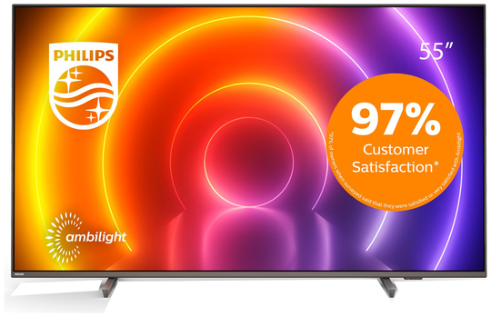 Philips 55 Inch 55PUS8106 Smart 4K UHD HDR LED Ambilight TV