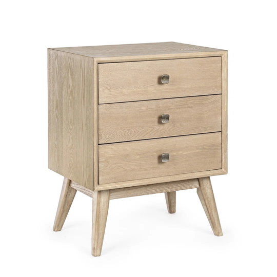 Roselia 3 Drawer Bedside Table