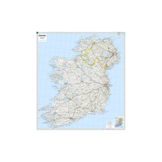 Ireland Michelin rolled amp tubed wall map Encapsulated Wall Map