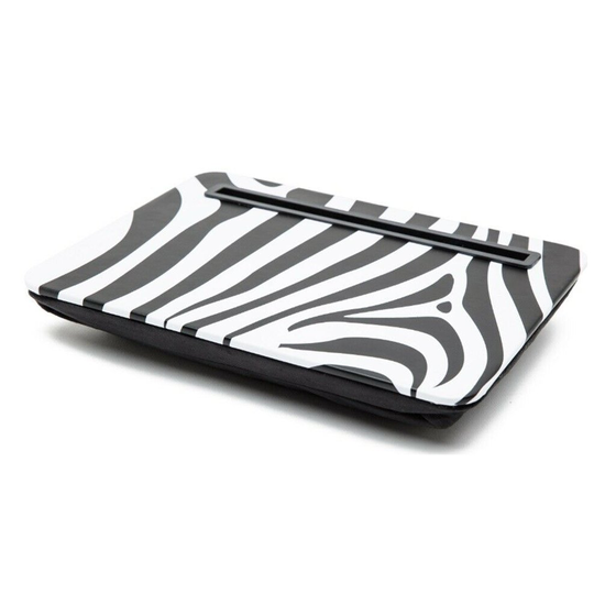 ZEBRA Padded Cushioned Small Lap Tray ipad Tablet Holder Tray Stand