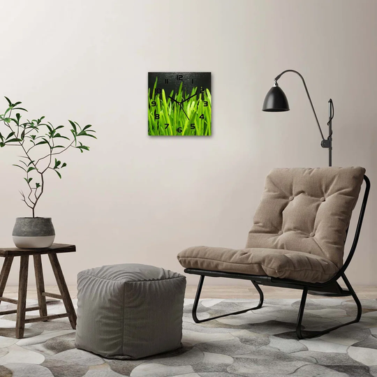 Grass Silent Wall Clock