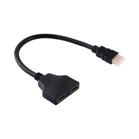 1080P HDMI Cable Splitter Male to Dual HDMI Female 1 to 2 Way Splitter Cable Adapter Converter for DVD Players HDTV LCD Monitor