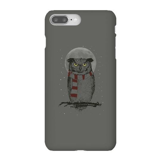 Balazs Solti Owl And Moon Phone Case for iPhone and Android - iPhone 8 Plus - Snap Case - Gloss