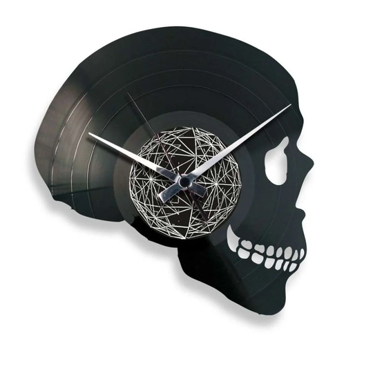 Back to Skull Vinyl 30cm Silent Wall Clock