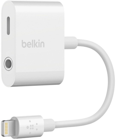 Belkin 3.5mm Audio + Charge RockStar Adapter White
