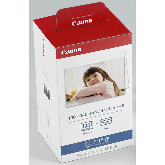 Canon KP-108IN Ink and Paper Set for Selphy CP Series Photo Printers