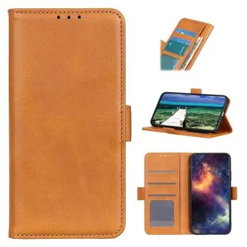 Honor Magic4 Wallet Case with Magnetic Closure - Brown