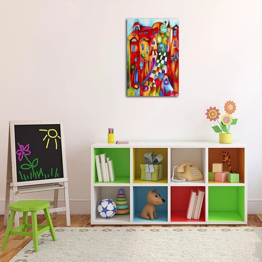 Canvas Print Abstract Colourful City