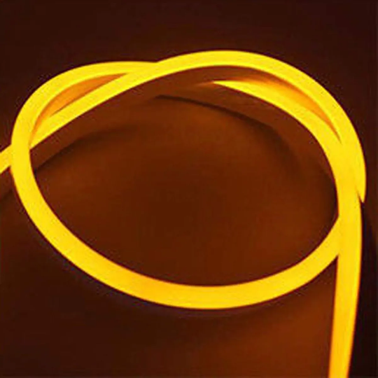 ENER-J 12V Led Neon Strip Kit 3 Meters Silicon Neon Strip 6X12Mm-120 Leds/Mtr 4 Pcs Wall Clips+5A Adapter 3000K White