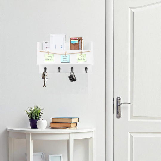 Wall Key Organizer with Mail Storage
