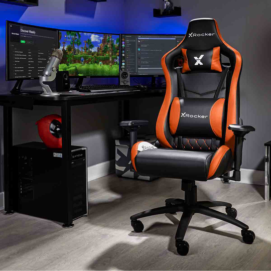 X Rocker Merlin Pc Office Gaming Chair - Orange