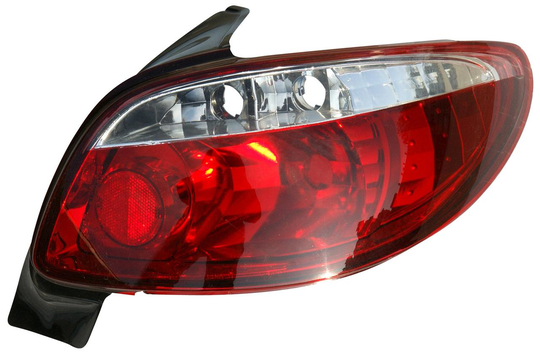 Set Tail Lights Peugeot 206 Excl. CC / SW - Red / Clear DL PER49 AutoStyle DL PER49