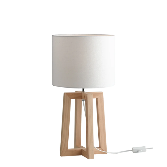 Canita 47Cm Wood Tripod Table Lamp