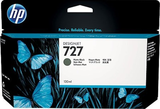 HP 727 Matte Black Original Designjet Ink Cartridge - Standard Yield 130ml - B3P22A