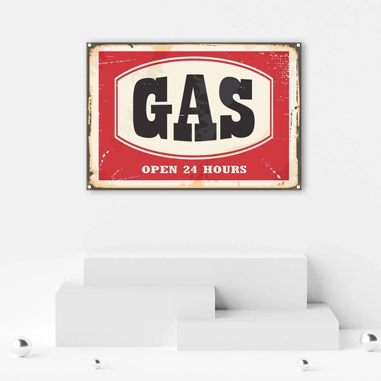 Canvas Print Retro Gas Sign