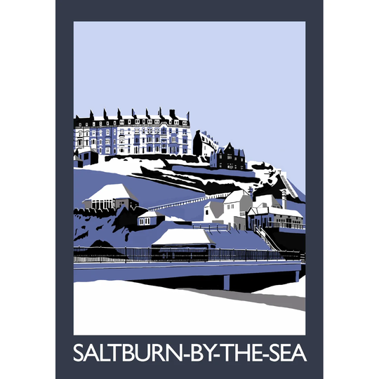 'Saltburn-by-the-Sea in Snow' Graphic Art