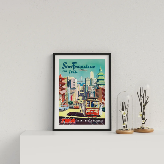 Vintage Travel Poster TWA San Francisco