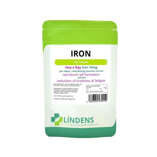 (3 Packs - 300 Tablets) Iron 14mg 1 a Day 100 Tablets Iron Ferrous Fumarate Quality Supplement