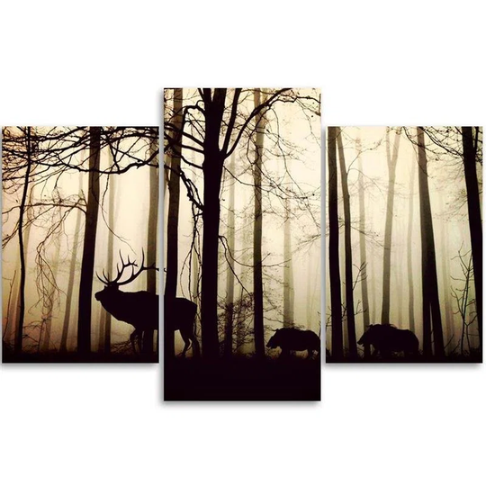 Canvas Print Forest Deer Animals Nature