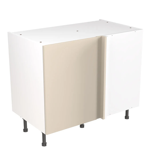 KitchenKIT Slab 100cm Blind Corner Base Unit - Gloss Cashmere