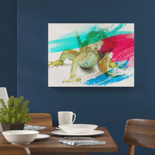 'Iguana Lizard' Graphic Art Print Poster