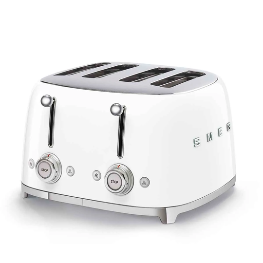 Smeg TSF03WHUK 50s Retro Style 4 Slot Toaster - White