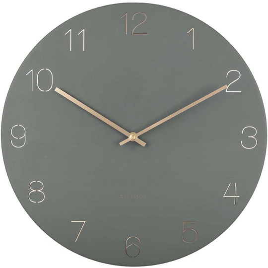 Hallet Engraved Numbers Wall Clock