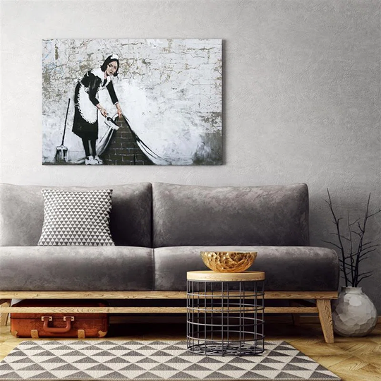 Canvas Print Banksy Maid Street Art
