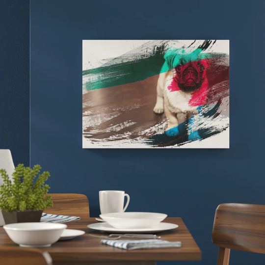 'Pug Puppy Dog' Graphic Art Print Poster