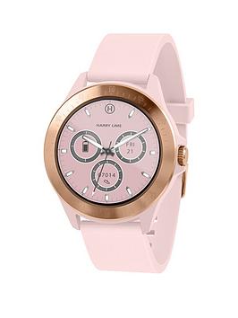 Harry Lime Fashion Smart Watch in Pink with Rose Gold Colour Bezel HA07-2006, Pink, Women