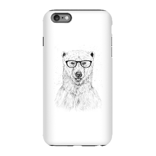 Balazs Solti Polar Bear And Glasses Phone Case for iPhone and Android - iPhone 6 Plus - Tough Case - Gloss