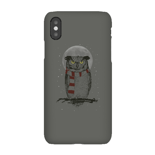 Balazs Solti Owl And Moon Phone Case for iPhone and Android - iPhone X - Snap Case - Gloss