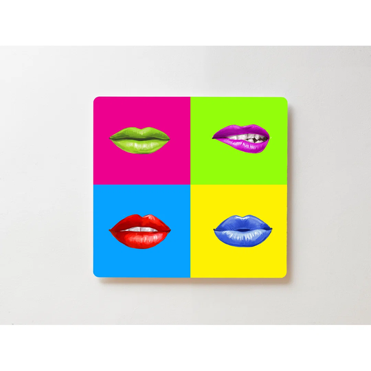 Backlight Motif Wall Picture Lips Art Magnetic Cork Board