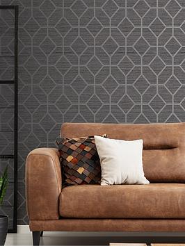 Boutique Asscher Geo Grey Wallpaper