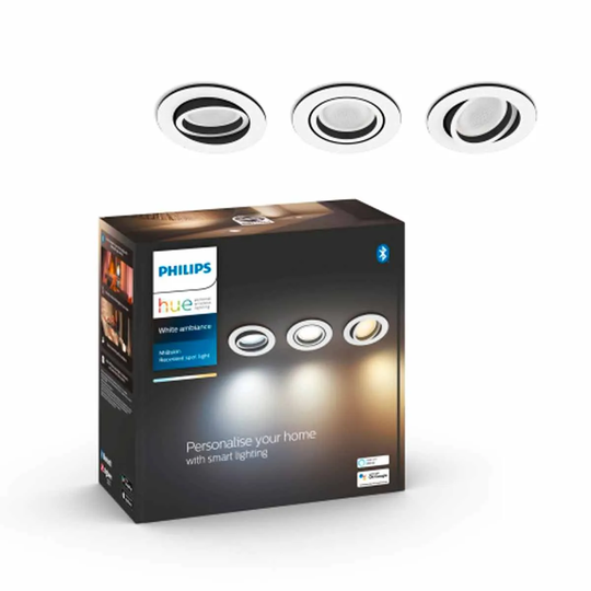 Philips Hue Milliskin Recessed R. White 3x5W
