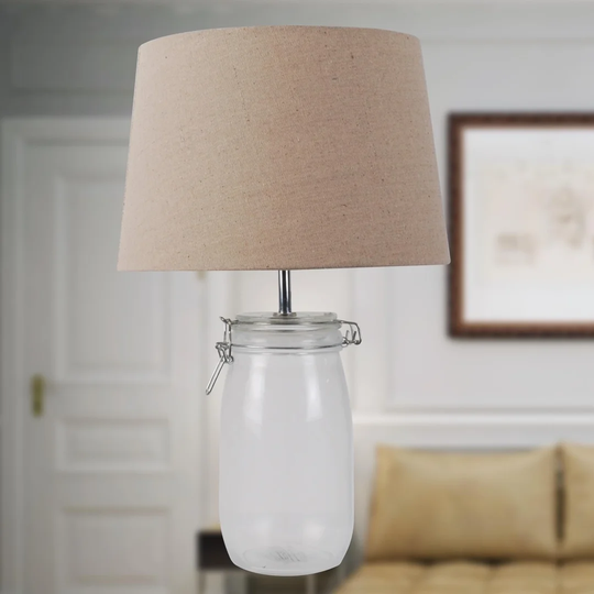 Clear Glass Jar 44Cm Lamp