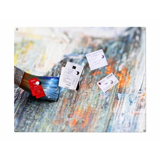 Brushes Magnetic Wall Mounted Photo Memo Board
