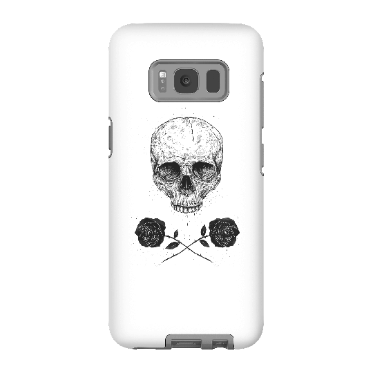 Balazs Solti Skull And Roses Phone Case for iPhone and Android - Samsung S8 - Tough Case - Gloss