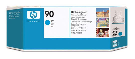 HP 90 Cyan Original Printhead & Printhead Cleaner For use with - Selected Printers* - C5055A