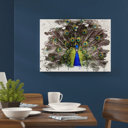 'Peacock' Graphic Art Print Poster
