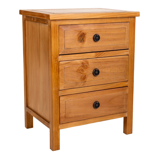 Stephens 3 Drawer Bedside Table