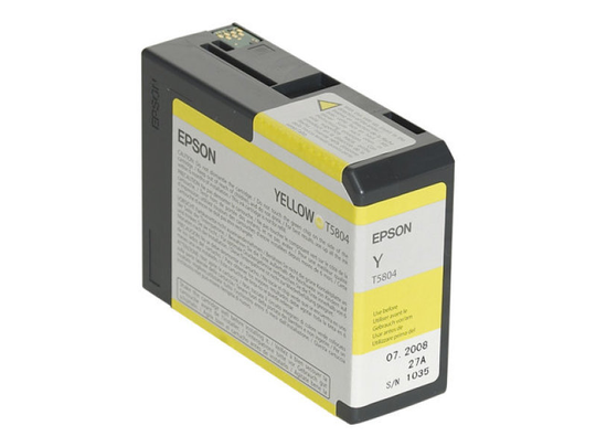 Epson T5804 80ml Yellow Ink Cartridge